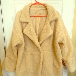 Plus Size Teddy Coat